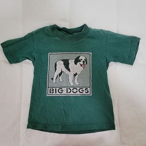 Big Dogs T-shirt, boys size 5, green. No inside tags.